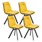 Contemporary Style Faux Leather Side Chair Armless Open Back Chairs for Kitchen Light Yellow 4 Piece Set Clearhalo 'Dining Chairs' 'Dining Tables & Seating' 'dining_chair' 'furn' 'furn_dining_chair' 'Furniture' 'furniture_dining_chair' 'Kitchen & Dining Furniture' 4912328