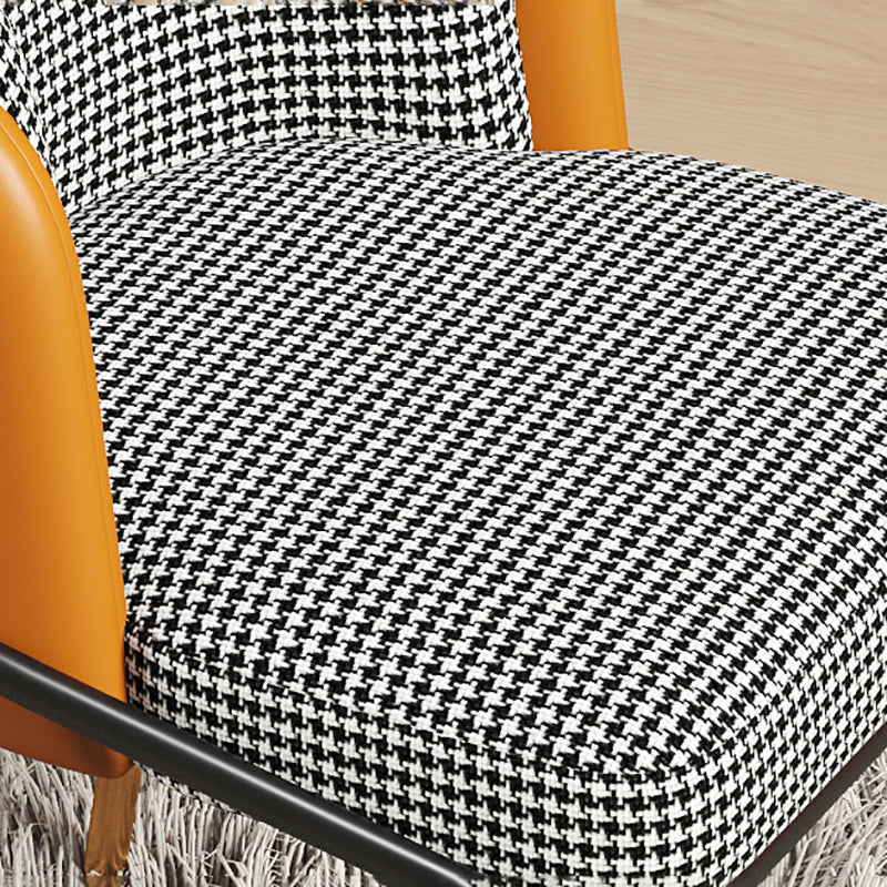 Scandinavian Upholstered Fabric Dining Side Chair Solid Back Chair Clearhalo 'Dining Chairs' 'Dining Tables & Seating' 'dining_chair' 'furn' 'furn_dining_chair' 'Furniture' 'furniture_dining_chair' 'Kitchen & Dining Furniture' 4912362