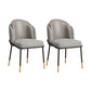 Scandinavian Upholstered Fabric Dining Side Chair Solid Back Chair Grey 2 Piece Set Clearhalo 'Dining Chairs' 'Dining Tables & Seating' 'dining_chair' 'furn' 'furn_dining_chair' 'Furniture' 'furniture_dining_chair' 'Kitchen & Dining Furniture' 4912368