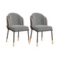 Scandinavian Upholstered Fabric Dining Side Chair Solid Back Chair Gray Houndstooth 2 Piece Set Clearhalo 'Dining Chairs' 'Dining Tables & Seating' 'dining_chair' 'furn' 'furn_dining_chair' 'Furniture' 'furniture_dining_chair' 'Kitchen & Dining Furniture' 4912374