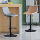 Contemporary Adjustable Footrest Barstool Matte Finish Leather Stool Clearhalo 'Bar Furniture' 'Bar Stools' 'bar_stools' 'furn' 'furn_bar_stools' 'Furniture' 'furniture_bar_stools' 'Kitchen & Dining Furniture' 4912380