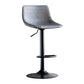 Contemporary Adjustable Footrest Barstool Matte Finish Leather Stool Grey 1 Piece Clearhalo 'Bar Furniture' 'Bar Stools' 'bar_stools' 'furn' 'furn_bar_stools' 'Furniture' 'furniture_bar_stools' 'Kitchen & Dining Furniture' 4912383