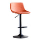 Contemporary Adjustable Footrest Barstool Matte Finish Leather Stool Orange 1 Piece Clearhalo 'Bar Furniture' 'Bar Stools' 'bar_stools' 'furn' 'furn_bar_stools' 'Furniture' 'furniture_bar_stools' 'Kitchen & Dining Furniture' 4912396