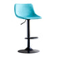 Contemporary Adjustable Footrest Barstool Matte Finish Leather Stool Blue 1 Piece Clearhalo 'Bar Furniture' 'Bar Stools' 'bar_stools' 'furn' 'furn_bar_stools' 'Furniture' 'furniture_bar_stools' 'Kitchen & Dining Furniture' 4912402