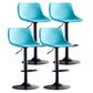 Contemporary Adjustable Footrest Barstool Matte Finish Leather Stool Blue 4 Piece Set Clearhalo 'Bar Furniture' 'Bar Stools' 'bar_stools' 'furn' 'furn_bar_stools' 'Furniture' 'furniture_bar_stools' 'Kitchen & Dining Furniture' 4912404