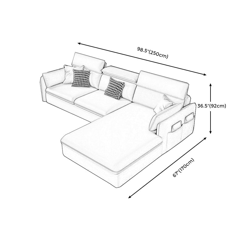 Contemporary Faux Leather Living Room Sofa Dark Gray Cushion Back Sectional Clearhalo 'Furniture' 'furniture_sectionals' 'Living Room Furniture' 'Sectionals' 4912424