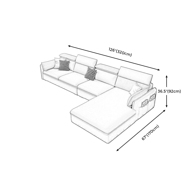 Contemporary Faux Leather Living Room Sofa Dark Gray Cushion Back Sectional Clearhalo 'Furniture' 'furniture_sectionals' 'Living Room Furniture' 'Sectionals' 4912426
