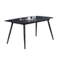 1/4/5/7 Pieces Modern Dining Room Set Rectangle Table Dining Set with 4 Legs Black 79"L x 39"W Clearhalo 'Dining Room Sets' 'Dining Tables & Seating' 'dining_room_set' 'furn' 'furn_dining_room_set' 'Furniture' 'furniture_dining_room_set' 'Kitchen & Dining Furniture' 4912429