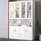 Urban Vertical Standard Bookcase Manufactured Wood Bookshelf with Doors White 47.2"L x 11.8"W x 68.5"H Clearhalo 'Bookcases' 'Furniture' 'furniture_bookcases' 'Office Furniture' 4912452