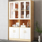 Urban Vertical Standard Bookcase Manufactured Wood Bookshelf with Doors White-Wood 39.4"L x 11.8"W x 68.5"H Clearhalo 'Bookcases' 'Furniture' 'furniture_bookcases' 'Office Furniture' 4912459
