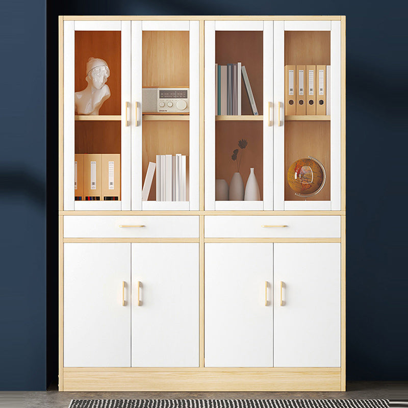 Urban Vertical Standard Bookcase Manufactured Wood Bookshelf with Doors Clearhalo 'Bookcases' 'Furniture' 'furniture_bookcases' 'Office Furniture' 4912460