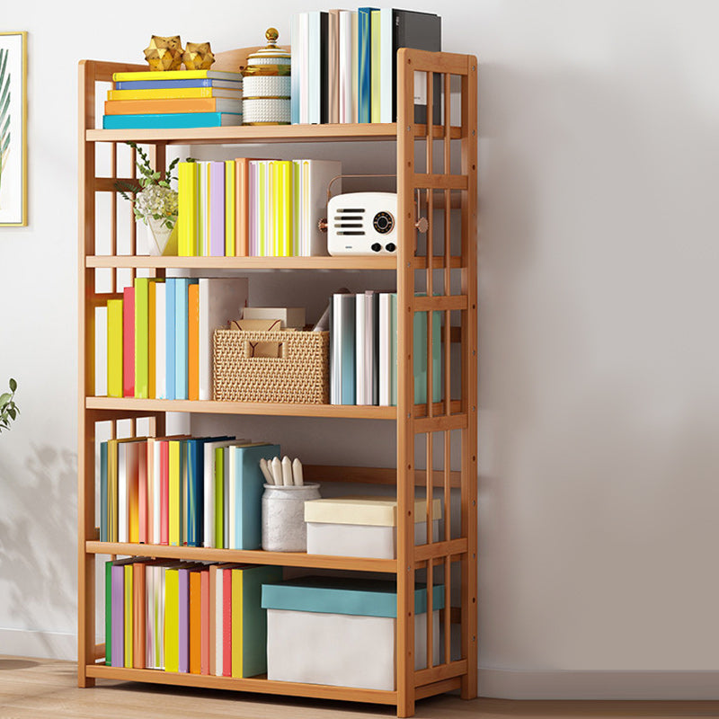 Contemporary Wood Bookcase Open Back Bookshelf for Home Office 35.4"L x 9.8"W x 61.8"H Clearhalo 'Bookcases' 'Furniture' 'furniture_bookcases' 'Office Furniture' 4912480