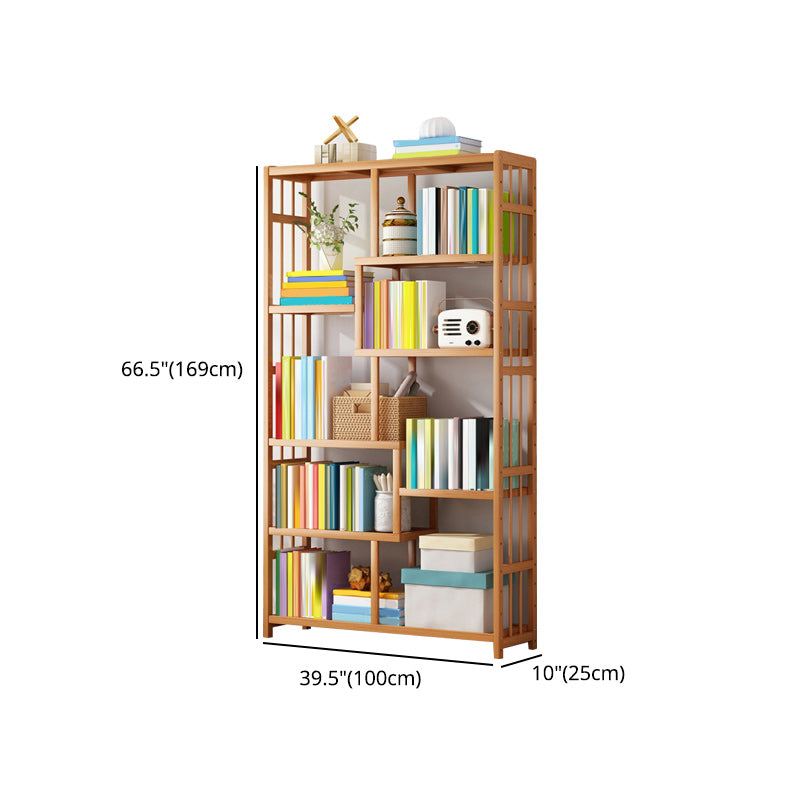 Contemporary Wood Bookcase Open Back Bookshelf for Home Office Clearhalo 'Bookcases' 'Furniture' 'furniture_bookcases' 'Office Furniture' 4912499