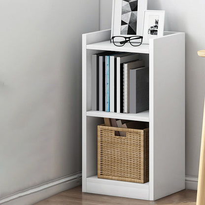 Modern Manufactured Wood Standard Bookshelf Vertical Closed Back Bookcase for Home 10.6"L x 9.4"W x 26.8"H White Clearhalo 'Bookcases' 'furn' 'furn_bookcases' 'Furniture' 'furniture_bookcases' 'Office Furniture' 4912510