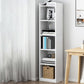Modern Manufactured Wood Standard Bookshelf Vertical Closed Back Bookcase for Home 11.8"L x 9.4"W x 59.8"H White Clearhalo 'Bookcases' 'furn' 'furn_bookcases' 'Furniture' 'furniture_bookcases' 'Office Furniture' 4912516