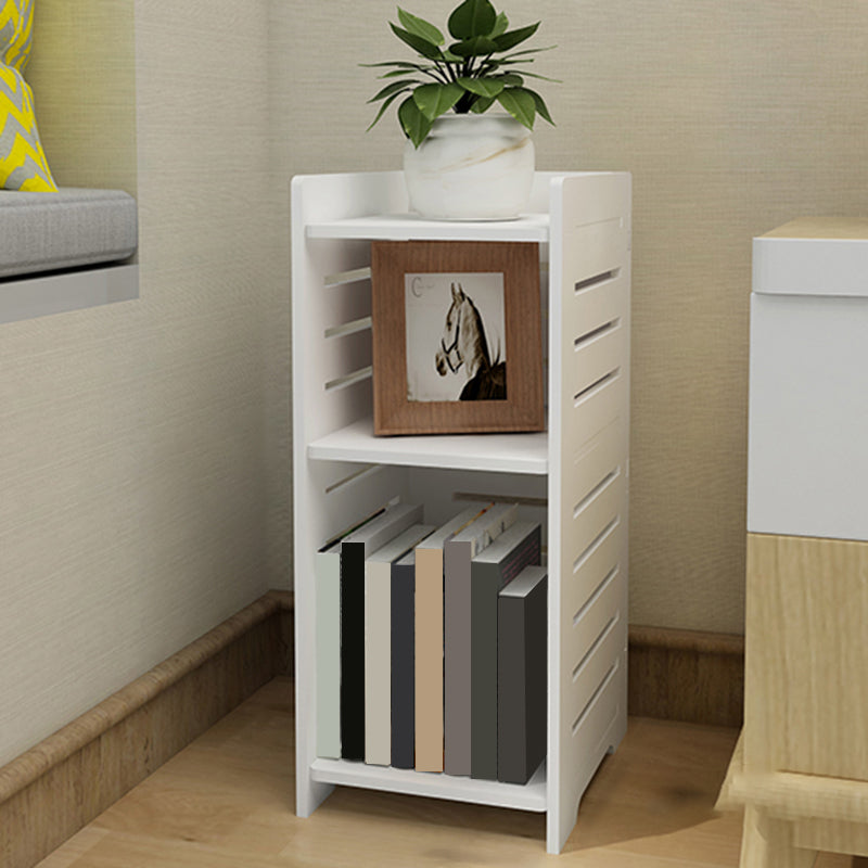 11.81"W Bookcase Contemporary Style Pure White Bookshelf for Home Office 9.8"L x 11.8"W x 23.6"H Clearhalo 'Bookcases' 'furn' 'furn_bookcases' 'Furniture' 'furniture_bookcases' 'Office Furniture' 4912524