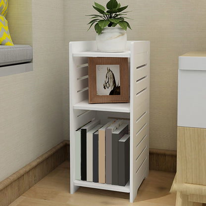 11.81"W Bookcase Contemporary Style Pure White Bookshelf for Home Office 9.8"L x 11.8"W x 23.6"H Clearhalo 'Bookcases' 'furn' 'furn_bookcases' 'Furniture' 'furniture_bookcases' 'Office Furniture' 4912524