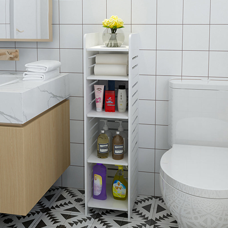 11.81"W Bookcase Contemporary Style Pure White Bookshelf for Home Office 9.8"L x 11.8"W x 39.4"H Clearhalo 'Bookcases' 'furn' 'furn_bookcases' 'Furniture' 'furniture_bookcases' 'Office Furniture' 4912536