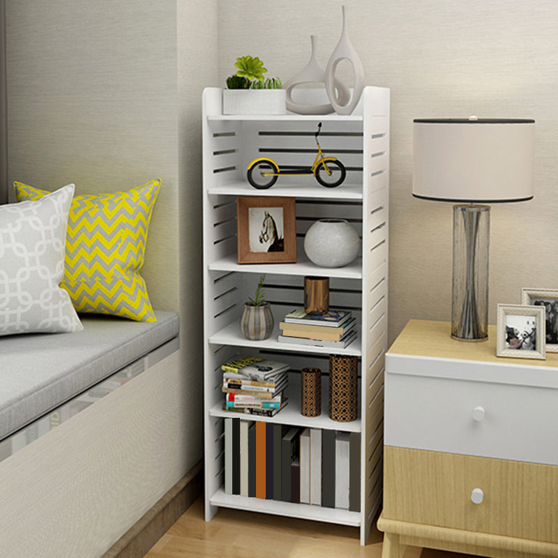 11.81"W Bookcase Contemporary Style Pure White Bookshelf for Home Office 17.7"L x 11.8"W x 47.2"H Clearhalo 'Bookcases' 'furn' 'furn_bookcases' 'Furniture' 'furniture_bookcases' 'Office Furniture' 4912545
