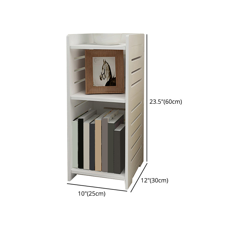 11.81"W Bookcase Contemporary Style Pure White Bookshelf for Home Office Clearhalo 'Bookcases' 'furn' 'furn_bookcases' 'Furniture' 'furniture_bookcases' 'Office Furniture' 4912548
