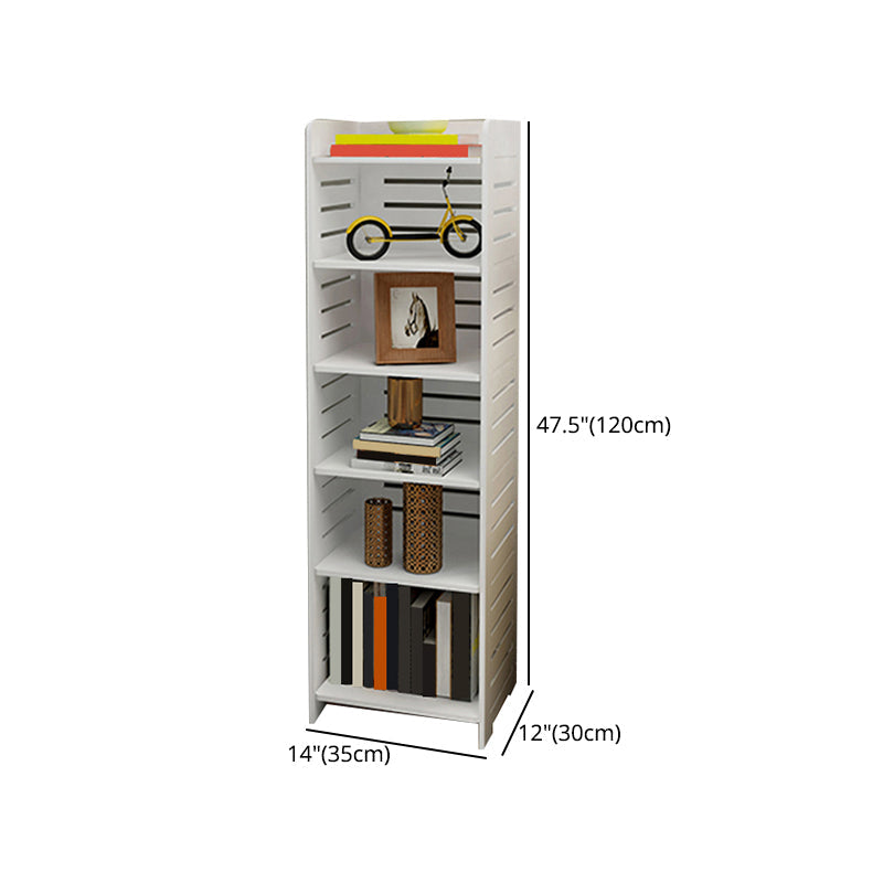 11.81"W Bookcase Contemporary Style Pure White Bookshelf for Home Office Clearhalo 'Bookcases' 'furn' 'furn_bookcases' 'Furniture' 'furniture_bookcases' 'Office Furniture' 4912555