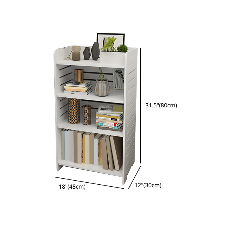 11.81"W Bookcase Contemporary Style Pure White Bookshelf for Home Office Clearhalo 'Bookcases' 'furn' 'furn_bookcases' 'Furniture' 'furniture_bookcases' 'Office Furniture' 4912557