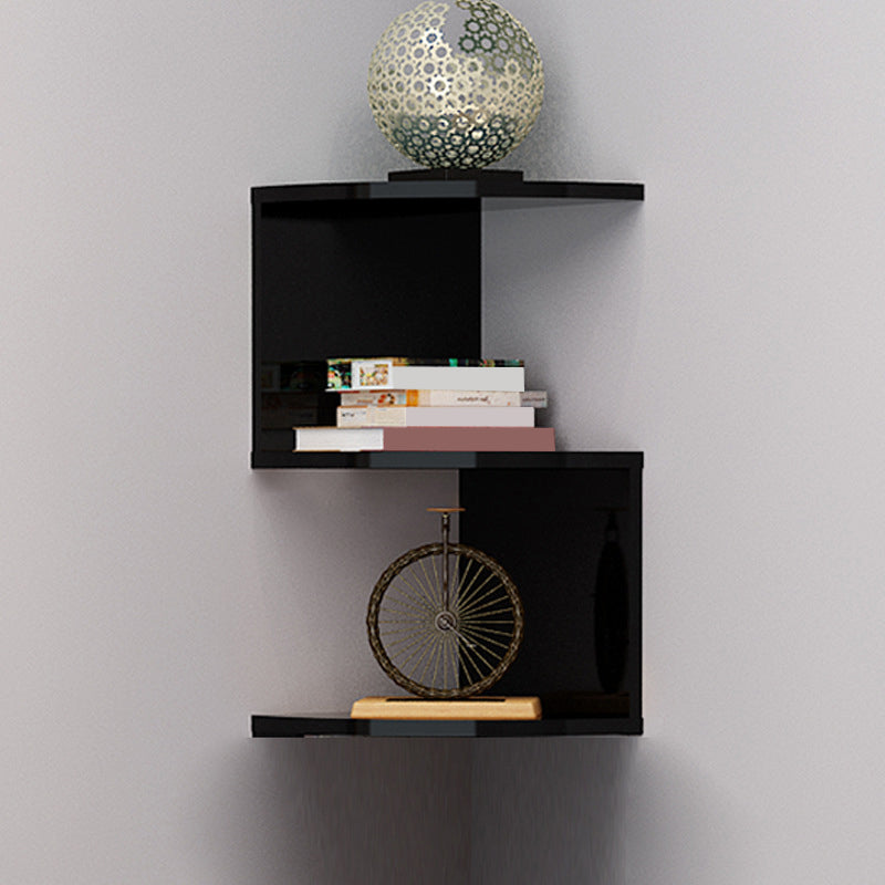 Contemporary Style Wall Mounted Bookcase Engineered Wood Bookshelf 7.9"L x 7.9"W x 17.7"H Black Clearhalo 'Bookcases' 'furn' 'furn_bookcases' 'Furniture' 'furniture_bookcases' 'Office Furniture' 4912563