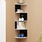 Contemporary Style Wall Mounted Bookcase Engineered Wood Bookshelf 10.2"L x 10.2"W x 44.5"H Black White Clearhalo 'Bookcases' 'furn' 'furn_bookcases' 'Furniture' 'furniture_bookcases' 'Office Furniture' 4912580