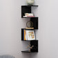 Contemporary Style Wall Mounted Bookcase Engineered Wood Bookshelf 7.9"L x 7.9"W x 34.6"H Black Clearhalo 'Bookcases' 'furn' 'furn_bookcases' 'Furniture' 'furniture_bookcases' 'Office Furniture' 4912591