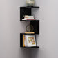 Contemporary Style Wall Mounted Bookcase Engineered Wood Bookshelf 7.9"L x 7.9"W x 26.4"H Black Clearhalo 'Bookcases' 'furn' 'furn_bookcases' 'Furniture' 'furniture_bookcases' 'Office Furniture' 4912592