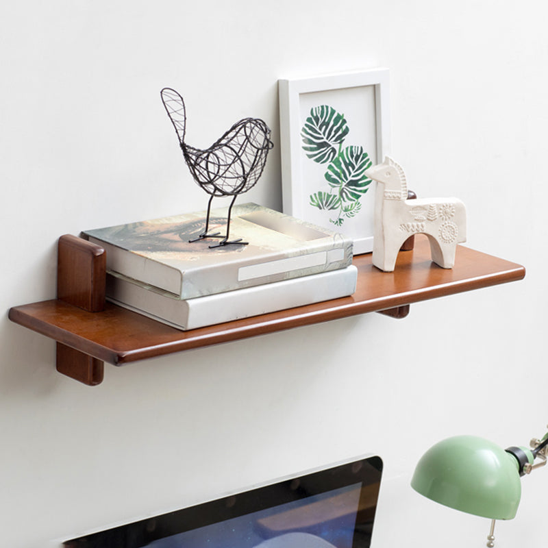 Modern Style Wood Bookcase Closed Back Bookshelf for Home Office Brown 23.6"L x 7.1"W x 5.9"H Clearhalo 'Bookcases' 'Furniture' 'furniture_bookcases' 'Office Furniture' 4912621