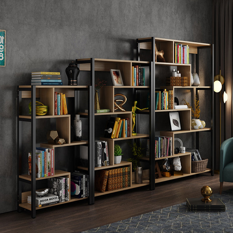 Modern Style Wood Bookcase Open Back Bookshelf for Home Office Clearhalo 'Bookcases' 'Furniture' 'furniture_bookcases' 'Office Furniture' 4912655