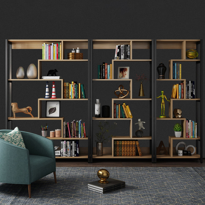 Modern Style Wood Bookcase Open Back Bookshelf for Home Office Clearhalo 'Bookcases' 'Furniture' 'furniture_bookcases' 'Office Furniture' 4912667