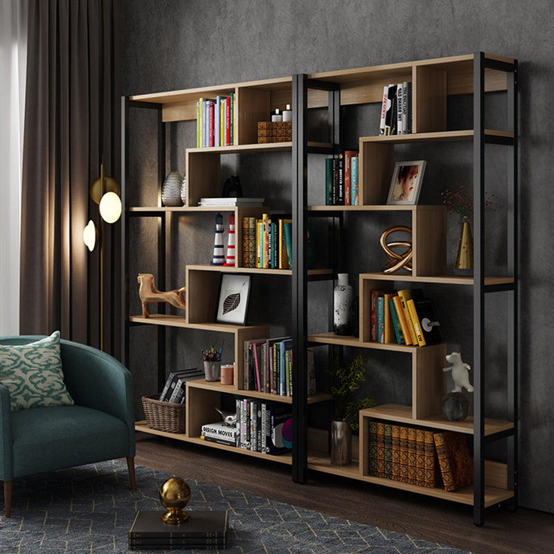 Modern Style Wood Bookcase Open Back Bookshelf for Home Office Clearhalo 'Bookcases' 'Furniture' 'furniture_bookcases' 'Office Furniture' 4912669