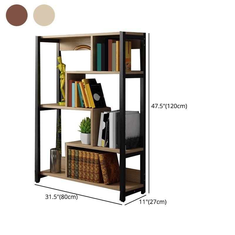 Modern Style Wood Bookcase Open Back Bookshelf for Home Office Clearhalo 'Bookcases' 'Furniture' 'furniture_bookcases' 'Office Furniture' 4912681