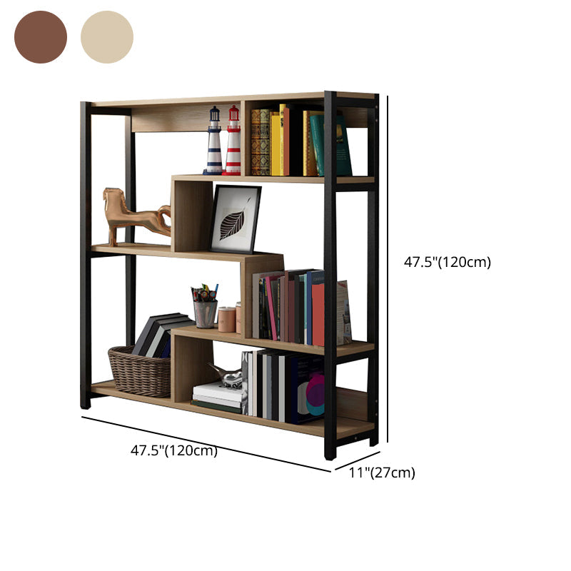 Modern Style Wood Bookcase Open Back Bookshelf for Home Office Clearhalo 'Bookcases' 'Furniture' 'furniture_bookcases' 'Office Furniture' 4912683