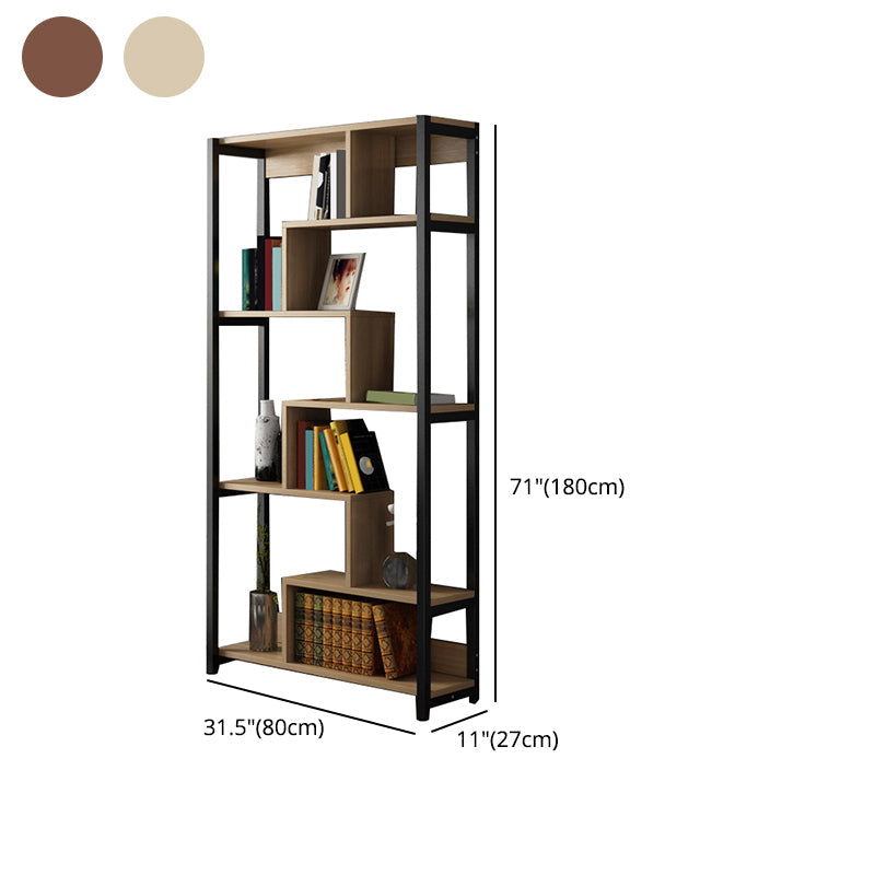 Modern Style Wood Bookcase Open Back Bookshelf for Home Office Clearhalo 'Bookcases' 'Furniture' 'furniture_bookcases' 'Office Furniture' 4912689