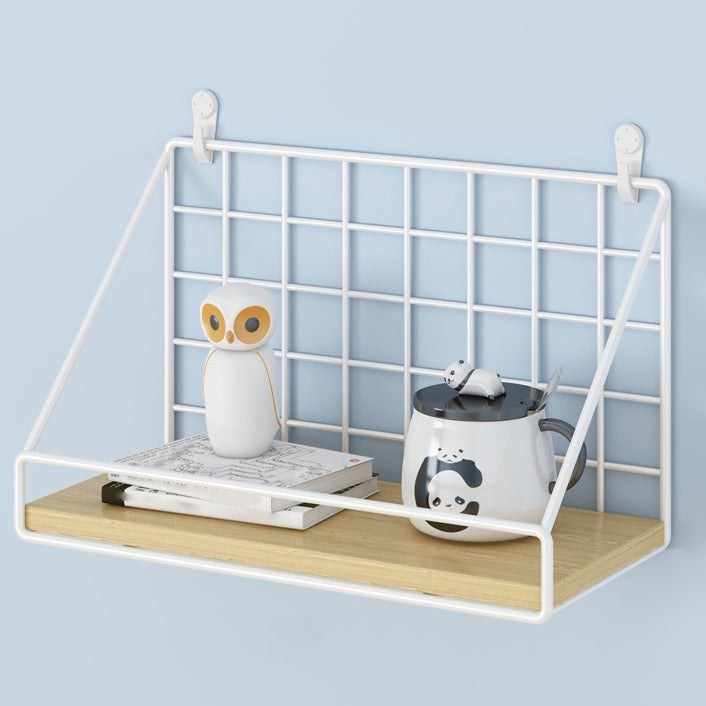 Home Floating Bookcase Modern Metal Bookshelf With Rectangular Shelves 9.8"L x 6.3"W x 7.9"H White Clearhalo 'Bookcases' 'furn' 'furn_bookcases' 'Furniture' 'furniture_bookcases' 'Office Furniture' 4912727