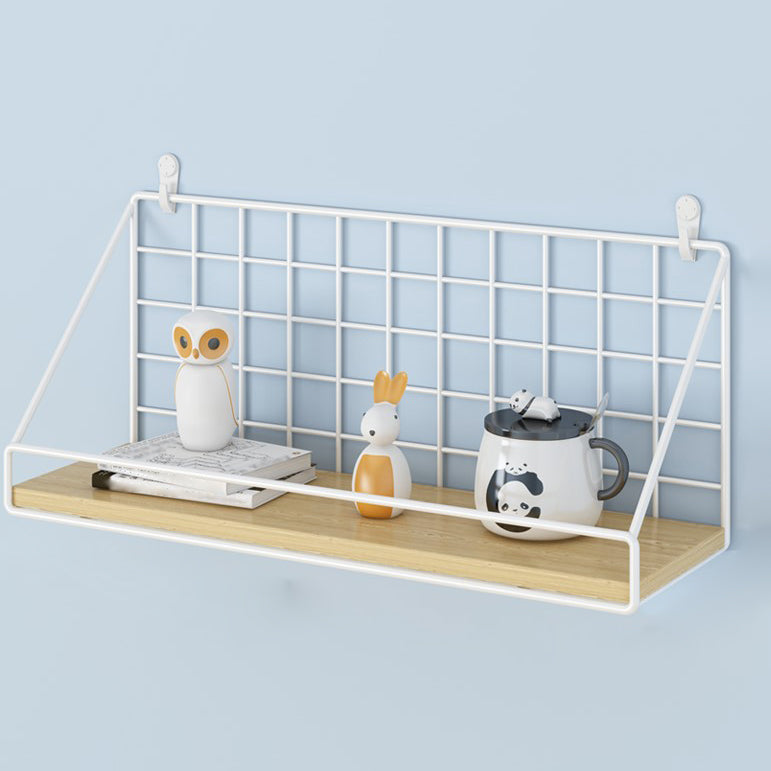 Home Floating Bookcase Modern Metal Bookshelf With Rectangular Shelves 13.8"L x 6.3"W x 7.9"H White Clearhalo 'Bookcases' 'furn' 'furn_bookcases' 'Furniture' 'furniture_bookcases' 'Office Furniture' 4912730