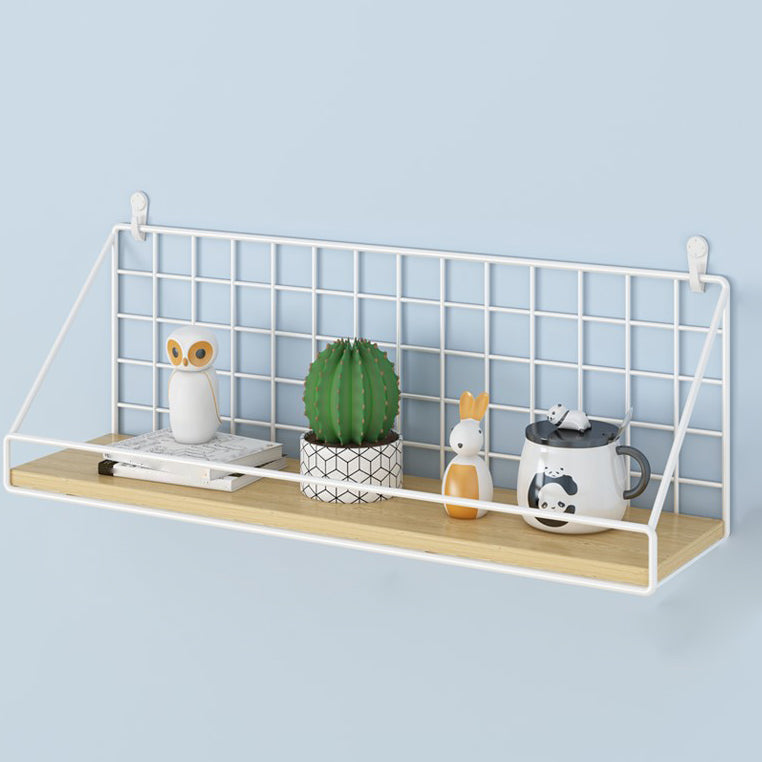 Home Floating Bookcase Modern Metal Bookshelf With Rectangular Shelves 17.7"L x 6.3"W x 7.9"H White Clearhalo 'Bookcases' 'furn' 'furn_bookcases' 'Furniture' 'furniture_bookcases' 'Office Furniture' 4912731