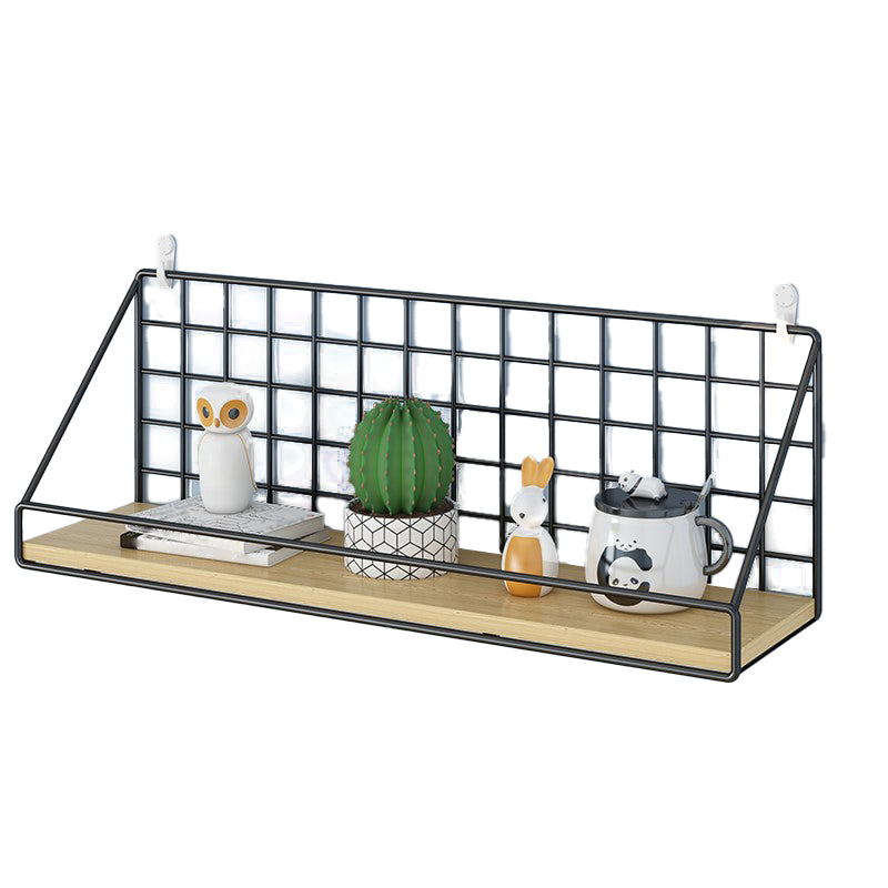 Home Floating Bookcase Modern Metal Bookshelf With Rectangular Shelves 17.7"L x 6.3"W x 7.9"H Black Clearhalo 'Bookcases' 'furn' 'furn_bookcases' 'Furniture' 'furniture_bookcases' 'Office Furniture' 4912734