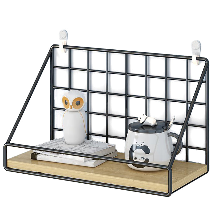 Home Floating Bookcase Modern Metal Bookshelf With Rectangular Shelves 9.8"L x 6.3"W x 7.9"H Black Clearhalo 'Bookcases' 'furn' 'furn_bookcases' 'Furniture' 'furniture_bookcases' 'Office Furniture' 4912735