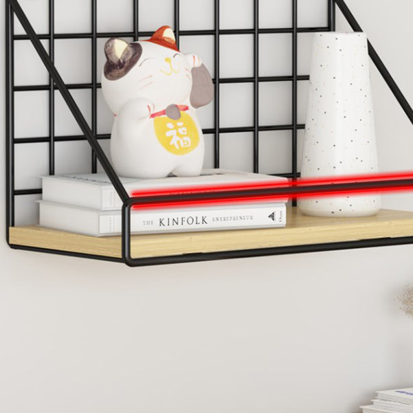 Home Floating Bookcase Modern Metal Bookshelf With Rectangular Shelves Clearhalo 'Bookcases' 'furn' 'furn_bookcases' 'Furniture' 'furniture_bookcases' 'Office Furniture' 4912738