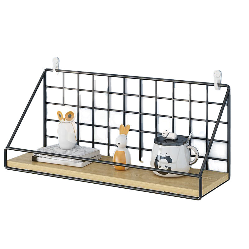 Home Floating Bookcase Modern Metal Bookshelf With Rectangular Shelves 13.8"L x 6.3"W x 7.9"H Black Clearhalo 'Bookcases' 'furn' 'furn_bookcases' 'Furniture' 'furniture_bookcases' 'Office Furniture' 4912740