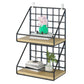 Home Floating Bookcase Modern Metal Bookshelf With Rectangular Shelves 9.8"L x 6.3"W x 16.1"H Black Clearhalo 'Bookcases' 'furn' 'furn_bookcases' 'Furniture' 'furniture_bookcases' 'Office Furniture' 4912745
