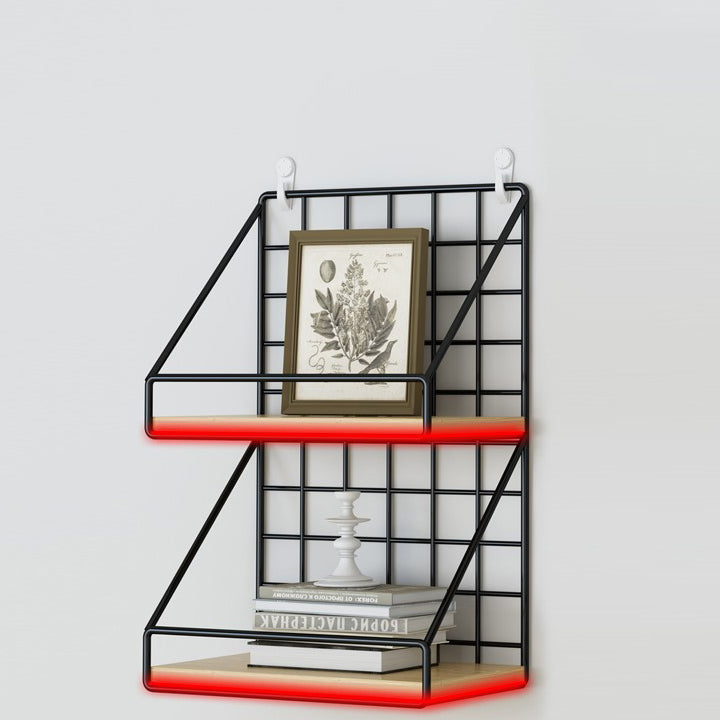 Home Floating Bookcase Modern Metal Bookshelf With Rectangular Shelves Clearhalo 'Bookcases' 'furn' 'furn_bookcases' 'Furniture' 'furniture_bookcases' 'Office Furniture' 4912748