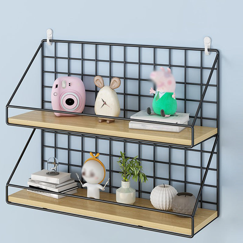 Home Floating Bookcase Modern Metal Bookshelf With Rectangular Shelves Clearhalo 'Bookcases' 'furn' 'furn_bookcases' 'Furniture' 'furniture_bookcases' 'Office Furniture' 4912749