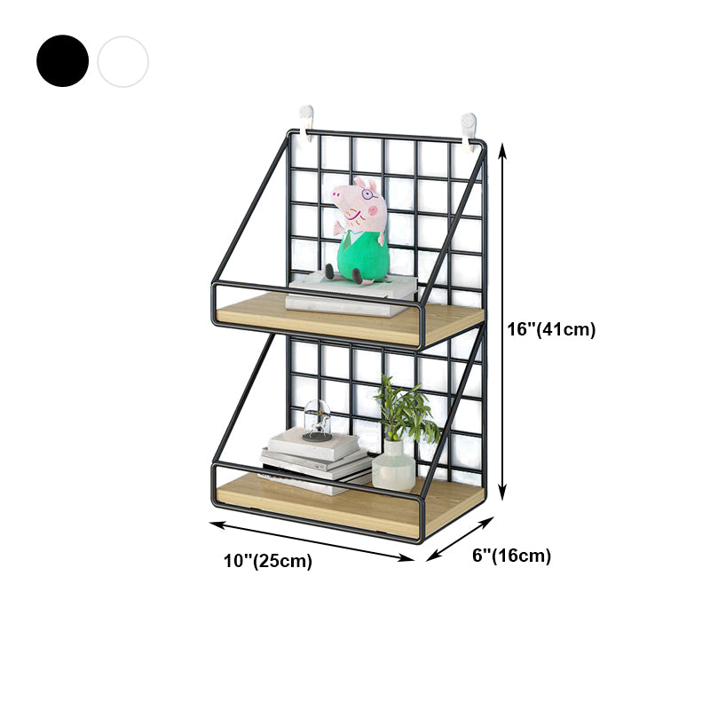 Home Floating Bookcase Modern Metal Bookshelf With Rectangular Shelves Clearhalo 'Bookcases' 'furn' 'furn_bookcases' 'Furniture' 'furniture_bookcases' 'Office Furniture' 4912753