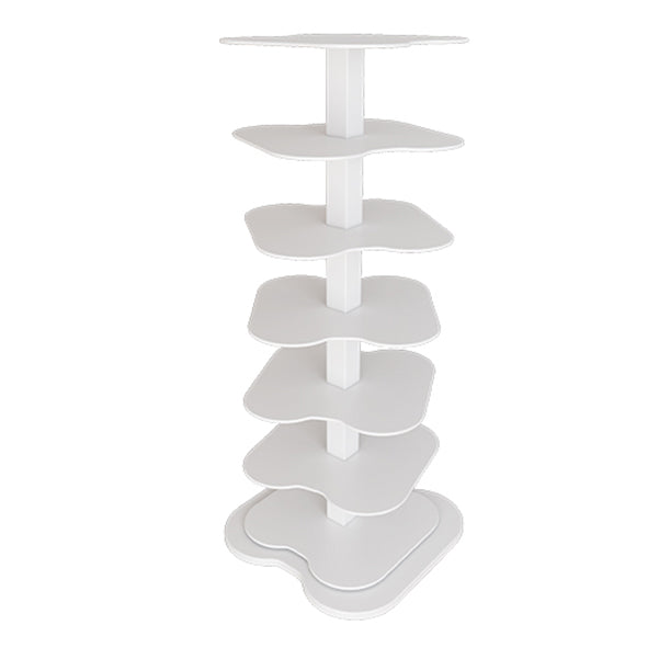 Home Office Geometric Bookcase Modern Style Metal Bookshelves 14.2"L x 14.2"W x 31.5"H White Clearhalo 'Bookcases' 'furn' 'furn_bookcases' 'Furniture' 'furniture_bookcases' 'Office Furniture' 4912764