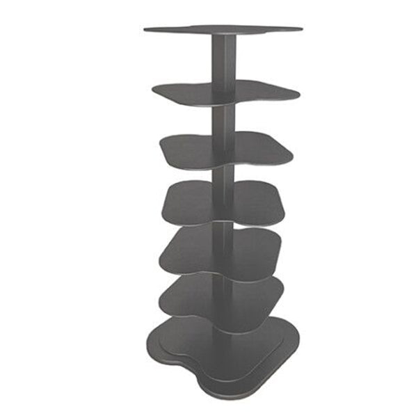 Home Office Geometric Bookcase Modern Style Metal Bookshelves 14.2"L x 14.2"W x 31.5"H Grey Clearhalo 'Bookcases' 'furn' 'furn_bookcases' 'Furniture' 'furniture_bookcases' 'Office Furniture' 4912765